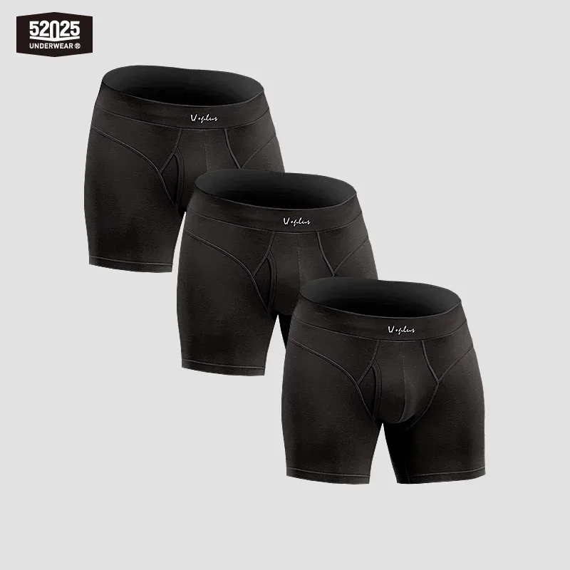 52025 Men's Cotton Modal Boxer Briefs – Ultra-Soft Breathable Underwear with Extended Coverage, All-Day Comfort and Modern Fit — image 11