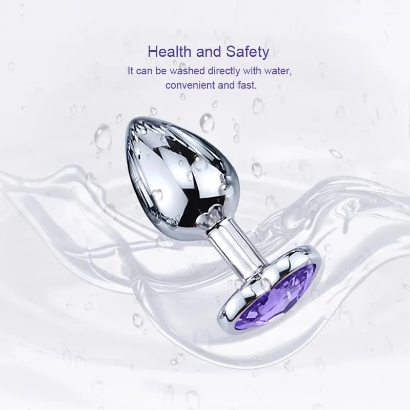Metal Anal Plug for Beginner Crystal Heart Shape Butt Plug Masturbation Stimulator For Women Dildo Sex Toy Men Prostate Massager — image 4