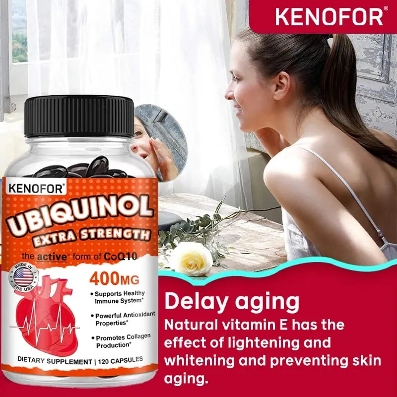 Coenzyme Q10 400 mg Softgel Antioxidant - Excellent absorbency active form for heart immune and skin health — image 4
