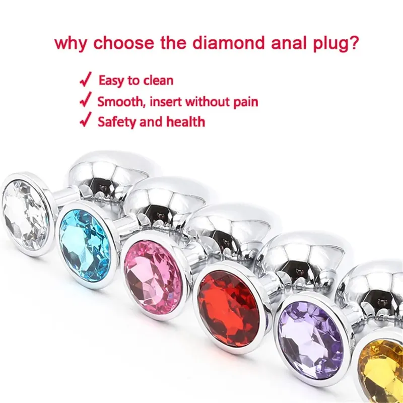 Anal Plug Sex Toys Mini Round Shaped Metal Stainless Smooth Butt Plug Stimulator Prostate Massager Anal Dildo Adult Sex Products