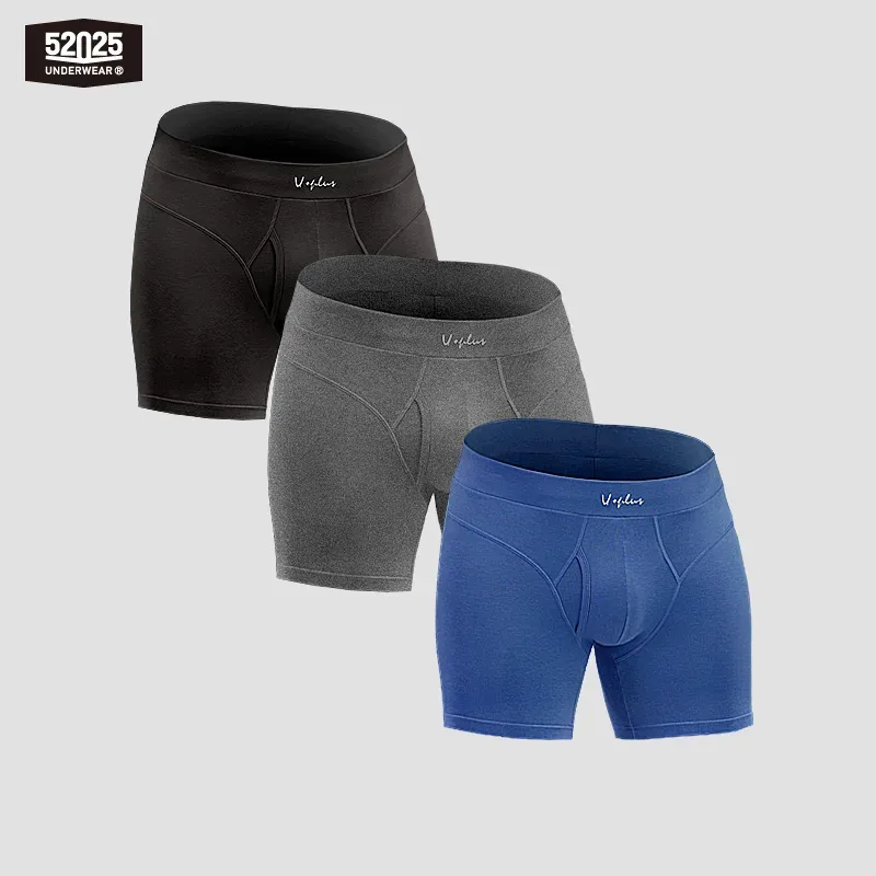 52025 Men's Cotton Modal Boxer Briefs – Ultra-Soft Breathable Underwear with Extended Coverage, All-Day Comfort and Modern Fit — image 12