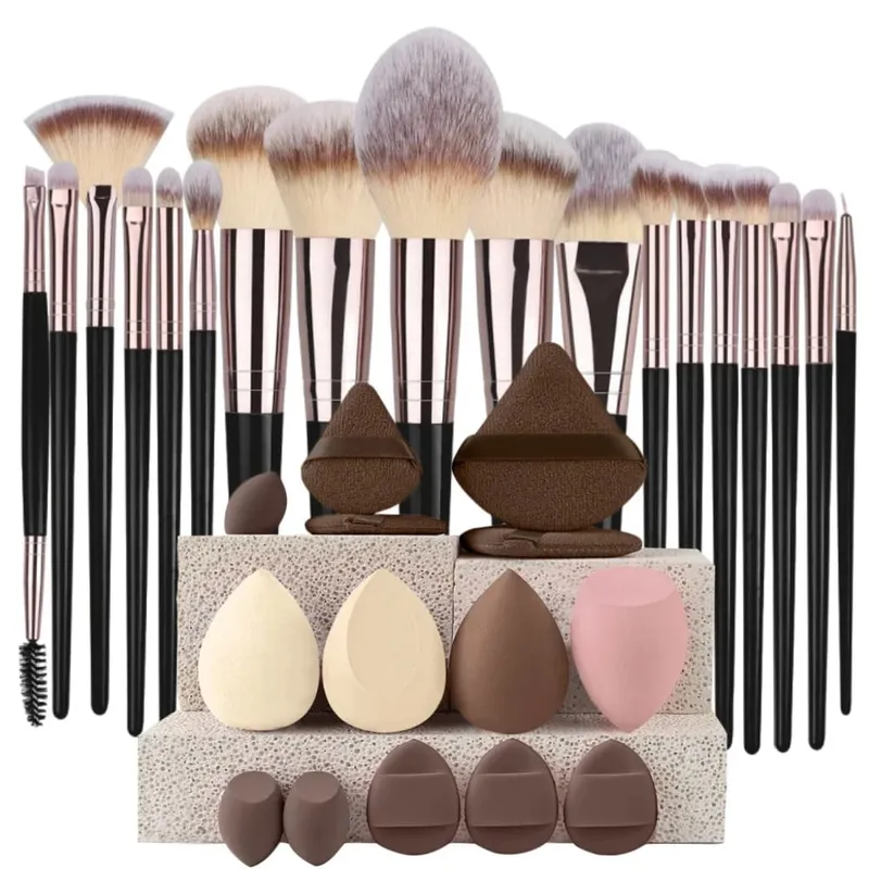 Luxe Makeup Brushes Set Soft Fluffy Cosmetics Foundation Blush Powder Eyeshadow Kabuki Blending Makeup Brush Beauty Tool