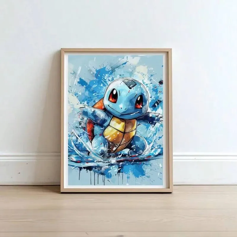 Anime pokemon pikachu charmander bulbasaur squirtle poster hd pintura em tela casa sala de estar pintura arte da parede presente das crianças — image 5