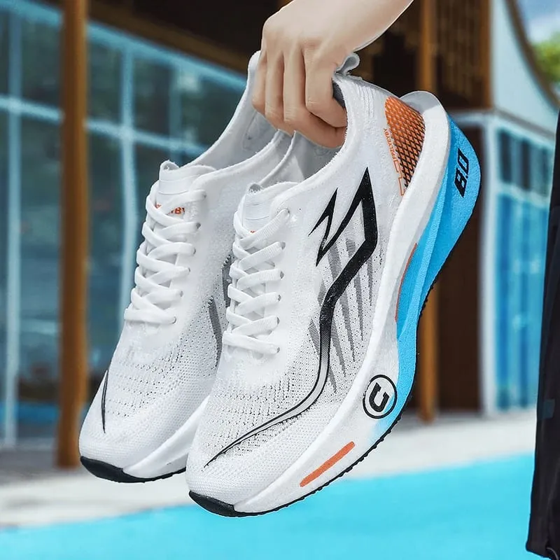 Men Casual Sports Running Shoes Marathon Carbon Plate Breathable Lightweight Men Comfortable Athletic Nonskid Sneakers Outdoor — image 4