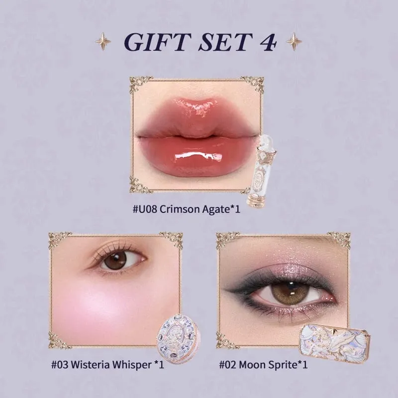 Flower Knows Knight Unicorn Collection Gift Set includes makeup palette+lipstick+blush — image 3