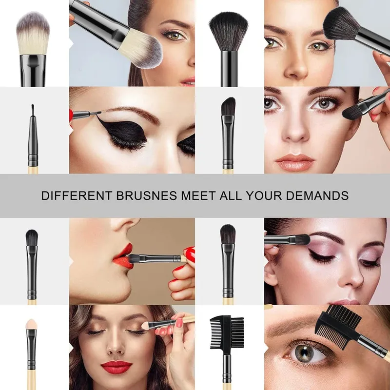 13/32Pcs Makeup Brushes Set Professional Beauty Cosmetics Foundation Powder Eyeshadow Kabuki Blending Blush Makeup Brush Tool — image 5