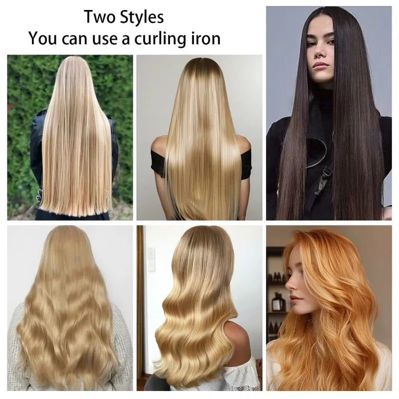24Inchs 16 Clips in Synthetic Hair Extensions Long Straight Hairstyle Synthetic brown Black Hairpieces Heat Resistant False Hair — image 7