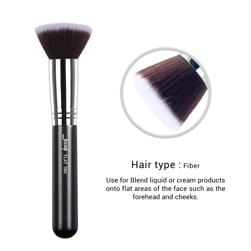 Jessup Foundation Brushes Face Makeup Brush Powder Contour Concealer Blush Highlighter Flat Round Fluff for Liquid Cream
