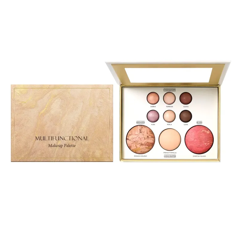 4-Piece Makeup Palette Bundle with Eyeshadow Contour Palette Velvet Finish Daily Cosmetics Set One Multi Purpose Makeup Compre — image 3