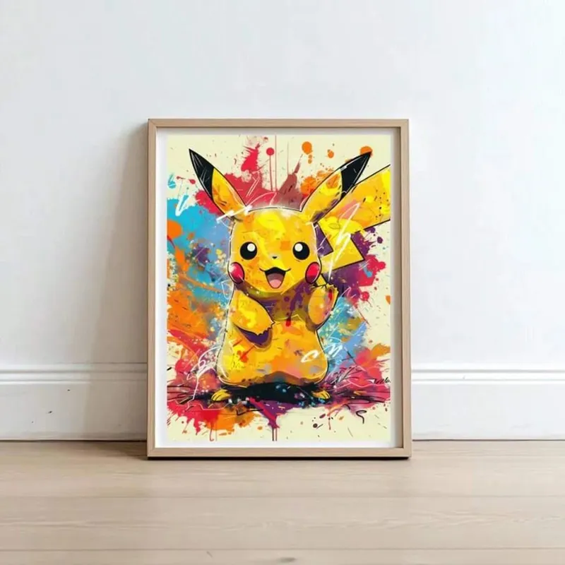 Anime pokemon pikachu charmander bulbasaur squirtle poster hd pintura em tela casa sala de estar pintura arte da parede presente das crianças — image 7