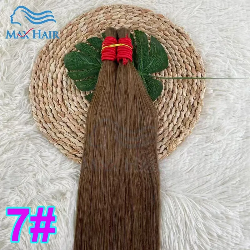 Human Hair Bulk No Weft 100% Bundles 613 Straight Highlight Original Bulk Extensions Russian Natural Unprocessed Blonde Hair — image 14