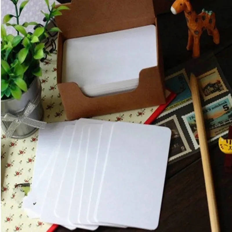 100Pcs 5.3*9cm Blank Card For Business Cards For Message And Book Name Blank Cards For Business Card Message Cards 300gsm — image 2