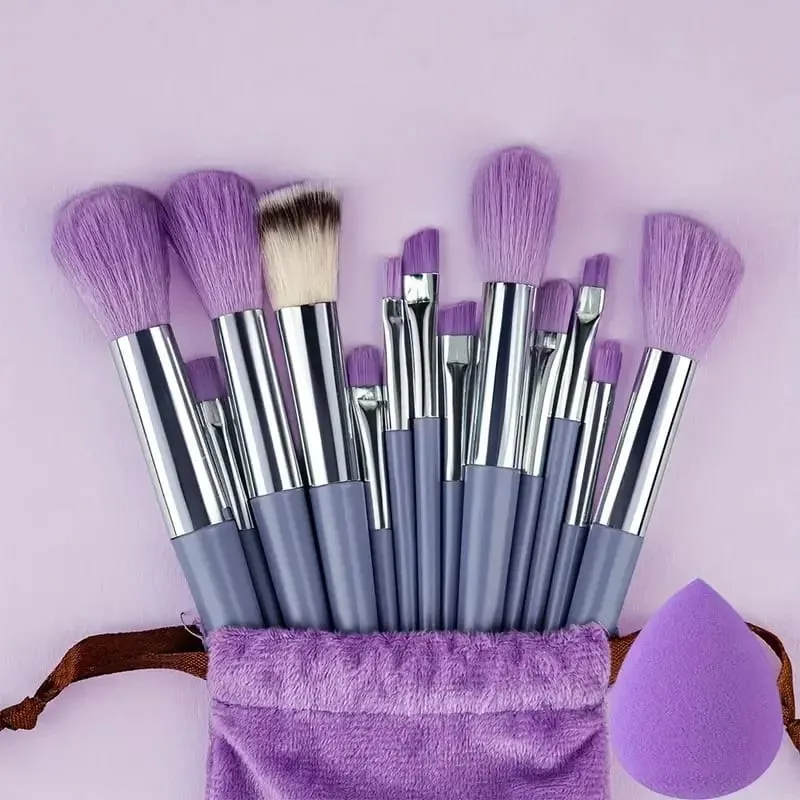13Pcs Makeup Brush Set Soft Fluffy Cosmetic Foundation Powder Eyeshadow Kabuki Blending Make Up Brush Beauty Tool Makeup — image 8