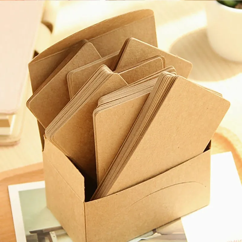 100Pcs 5.3*9cm Blank Card For Business Cards For Message And Book Name Blank Cards For Business Card Message Cards 300gsm — image 5