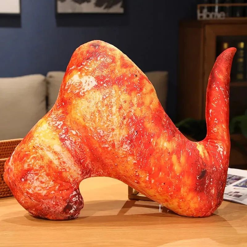 Plush Simulation Food Sausage Chicken Leg Stuffed Pillows Roasted Wing Steak Ribs Funny Soft Cushion Kids Creative Baking Toys — image 11