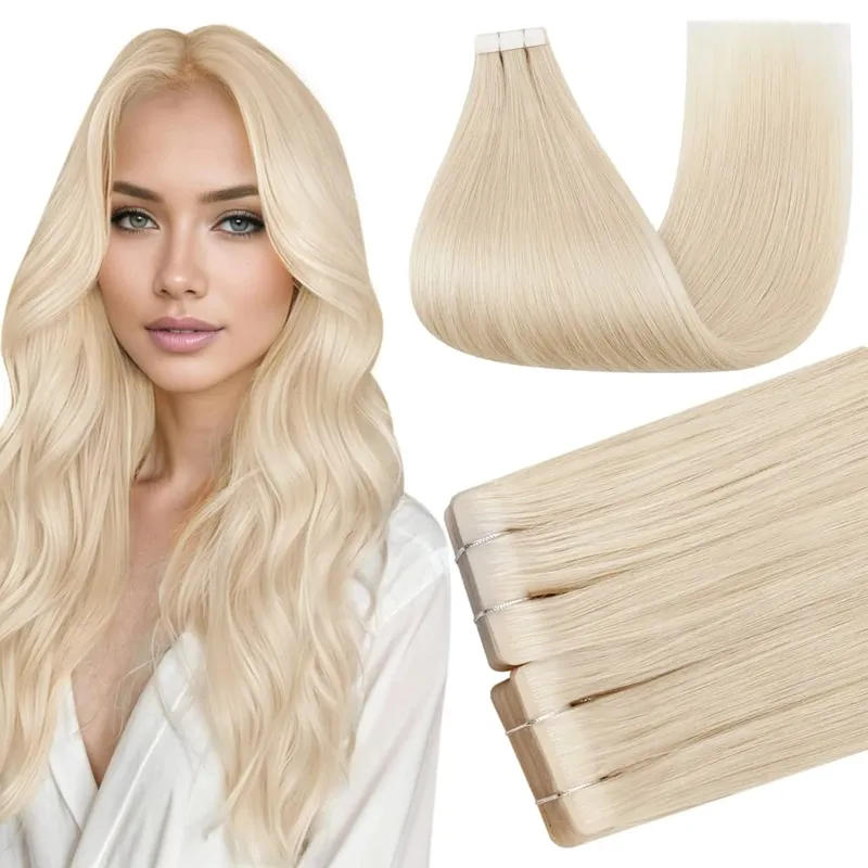 Full Shine Virgin Injection Tape in Human Hair Extensions Invisible Hand Tied Tape in Hair Extension Human Hair Natural Adhesive