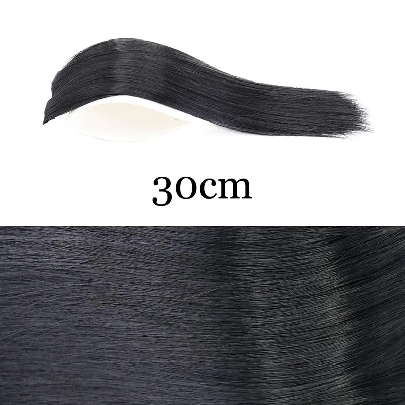 Synthetic Invisible Straight Hair Pads Clip In One Piece 2 Clips Increase Hair Volume Hair Extensions Top Side Cover — image 11
