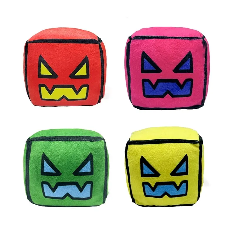 Geometry Plush Toy Cube Volume Wood Stuffed Animal Plushie Doll Toys for Kids and Gaming Fans Children's Day Birthday Gift