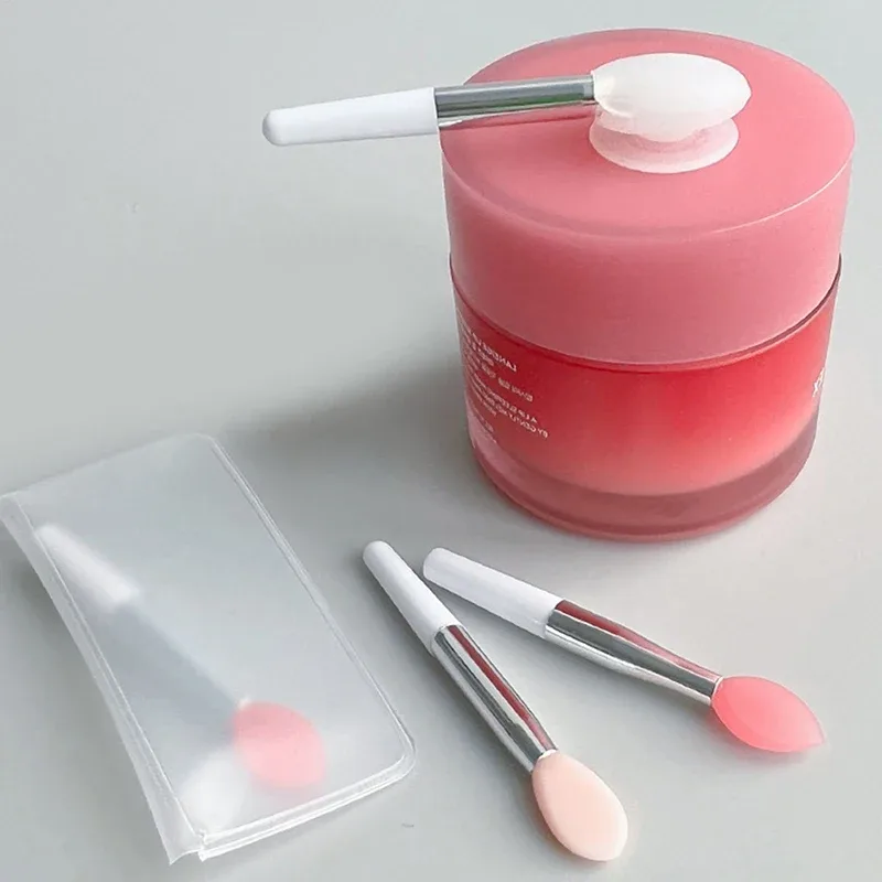 1PC Silicone Lip Balms Lip Mask Brush with Sucker Dust Cover Lipstick Cosmetic Makeup Brushes Lipstick Brush Storage Box — image 2