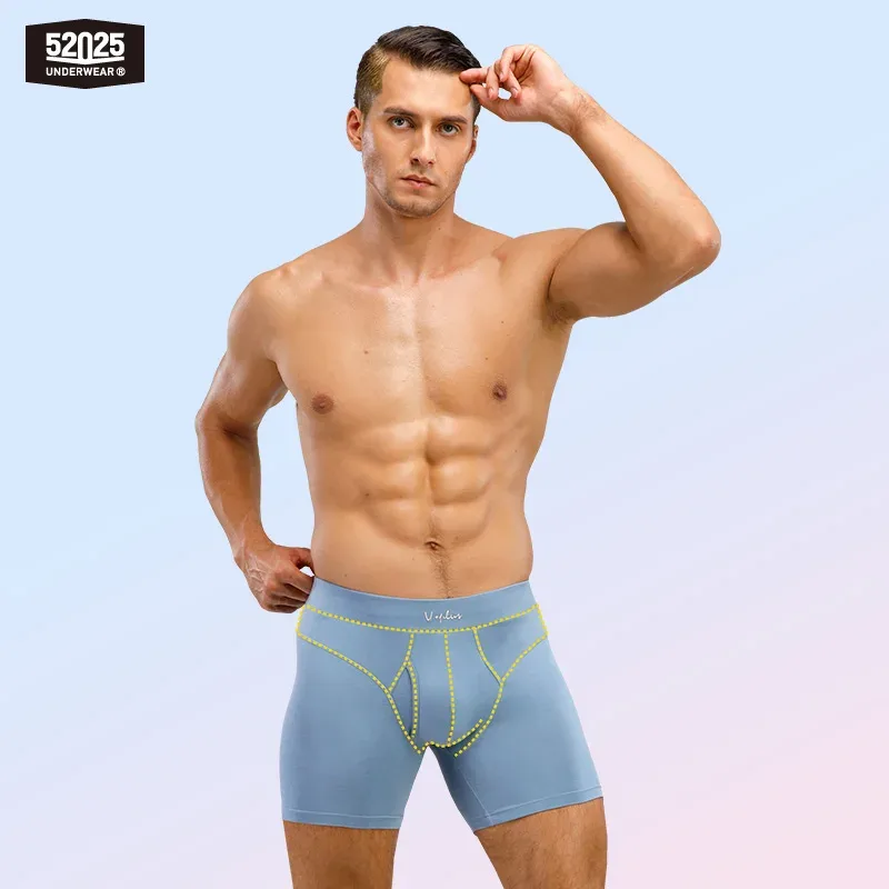 52025 Men's Cotton Modal Boxer Briefs – Ultra-Soft Breathable Underwear with Extended Coverage, All-Day Comfort and Modern Fit — image 2