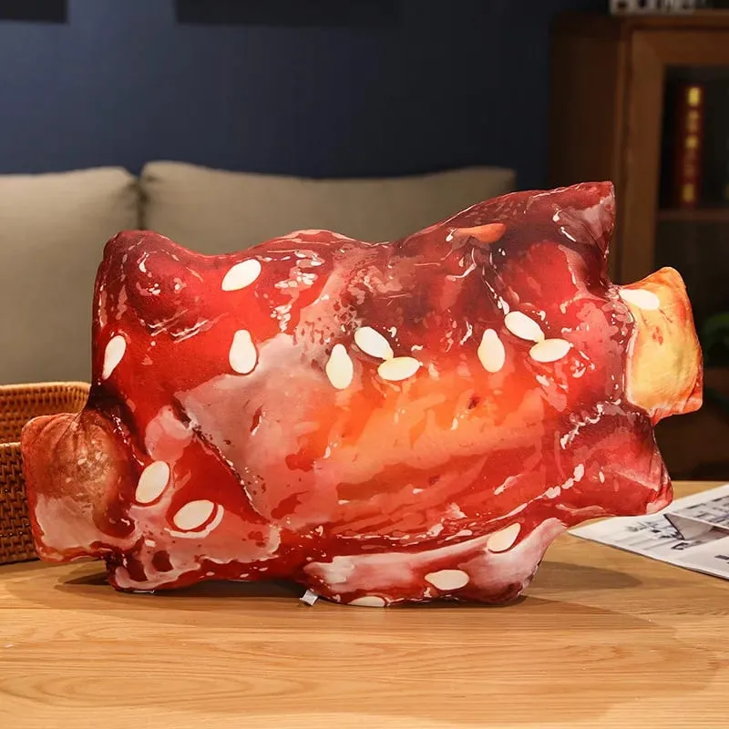 Plush Simulation Food Sausage Chicken Leg Stuffed Pillows Roasted Wing Steak Ribs Funny Soft Cushion Kids Creative Baking Toys — image 13