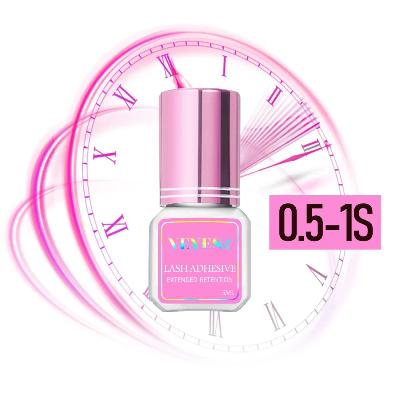 Veyes Inc 5ml/10ml 0,3 giây Keo nối mi Vận chuyển từ Mỹ Veyelash Khối lượng lưu giữ 7 tuần Rõ ràng Chất kết dính mi — image 2