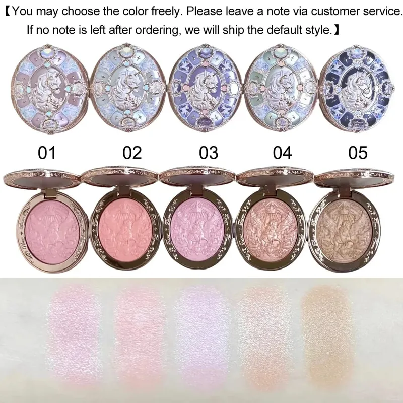 Flower Knows Knight Unicorn Makeup Set Eyeshadow Blush Lipstick With Tote Bag Cute Kawaii Beauty Gift Set Limited Edition