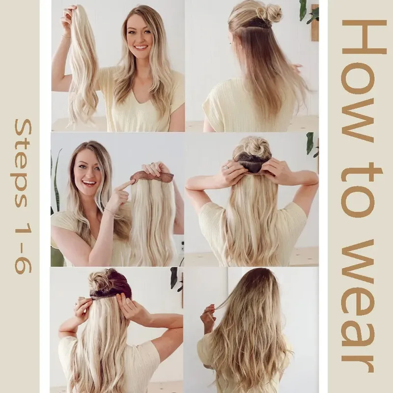 Synthetic 5 Clip In Hair Extensions Long Straight Hairstyle Hairpiece Black Brown Blonde 80CM Fake Hair — image 6