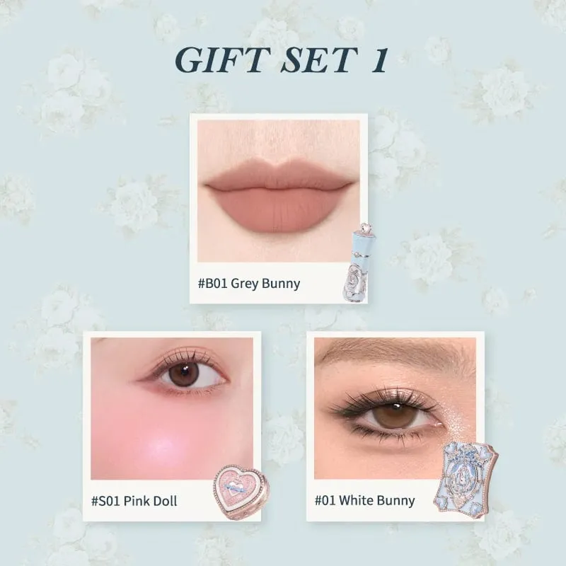 Flower Knows Bunny Garden Collection Gift Set includes makeup palette+lipstick+blush — image 2