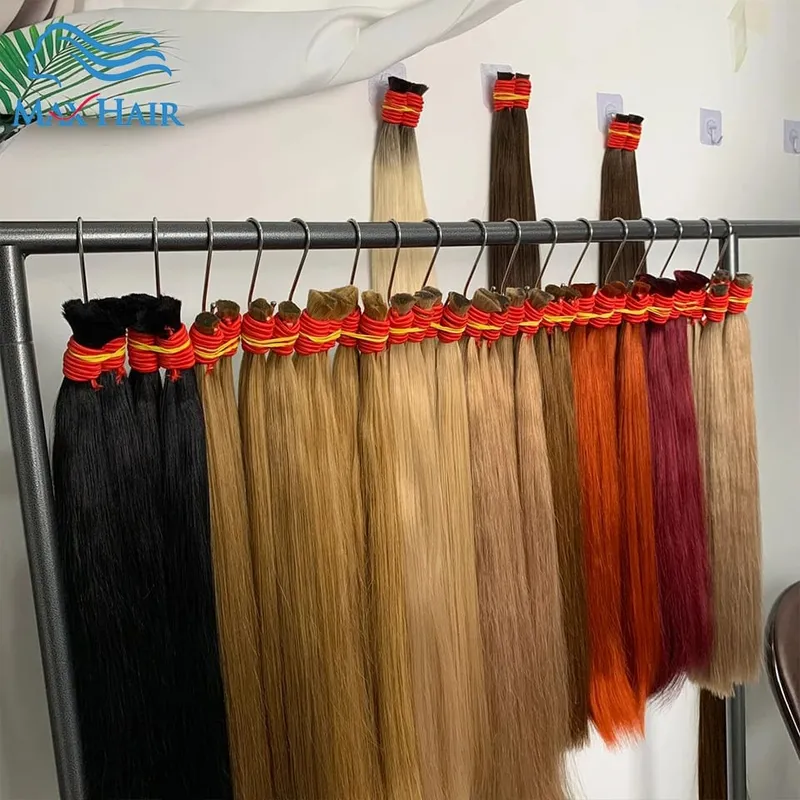 Human Hair Bulk No Weft 100% Bundles 613 Straight Highlight Original Bulk Extensions Russian Natural Unprocessed Blonde Hair — image 4