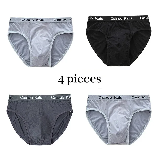 4Pcs Men Briefs Mens Summer Underwear Large Size L-5XL Elasticity Underwear Male Comfortable Panties Sexy Male Shorts Briefs Hot — image 25