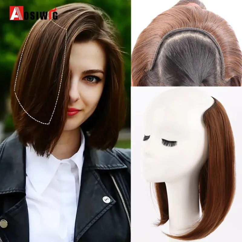 Synthetic Straight U-Shaped Hair Pad Clips In Hair Extensions Invisible Seamless Fluffy Hair Natural Fake Hair Pieces — image 5