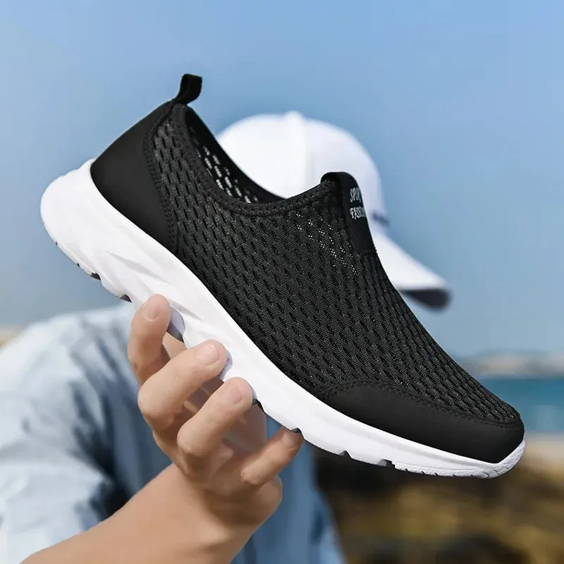 Breathable Mesh Casual Men Shoes Summer Sneakers Men Outdoor Walking Shoes Men's Lightweight Slip-on Sandals Zapatos De Hombre — image 6