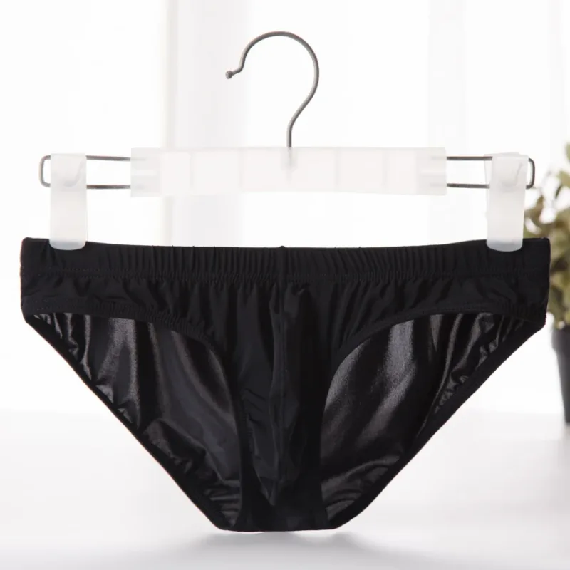 Men's Briefs Ice Silk Panties Ultra-thin Silky Breathable Underpants Man low waist briefs comfortable cool underwear male YJ003 — image 23
