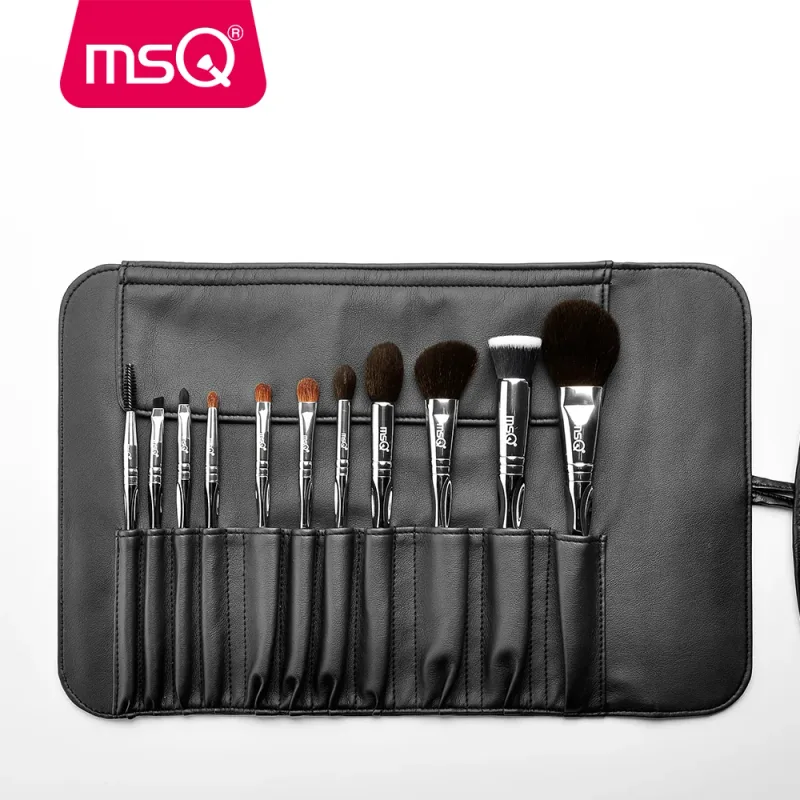 MSQ New Professional 11pcs Powder Makeup Brushes Set Classic Eyeshadow Lip Foundation Make Up Brush Goat/Horse Hair PVC Handle — image 2