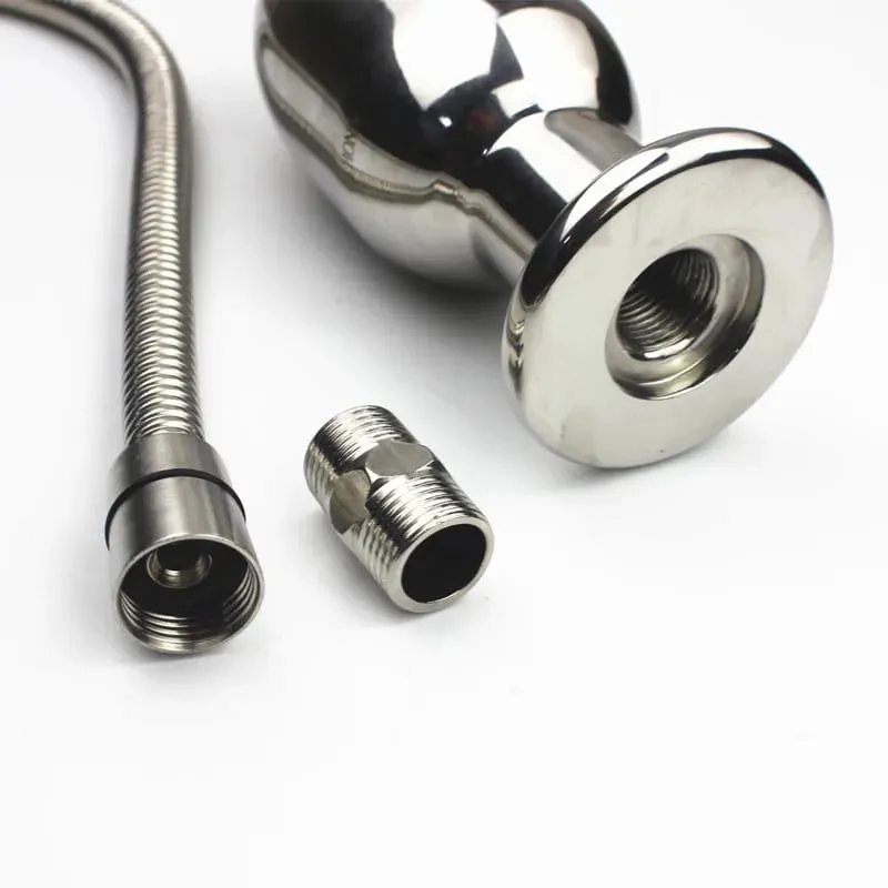 8 Sizes New Anus Enemator Stainless Steel Anal Dildo Plug Intestinal Cleaner with Shower Pipe Anal Sex Toys for Couples HH8-86 — image 5