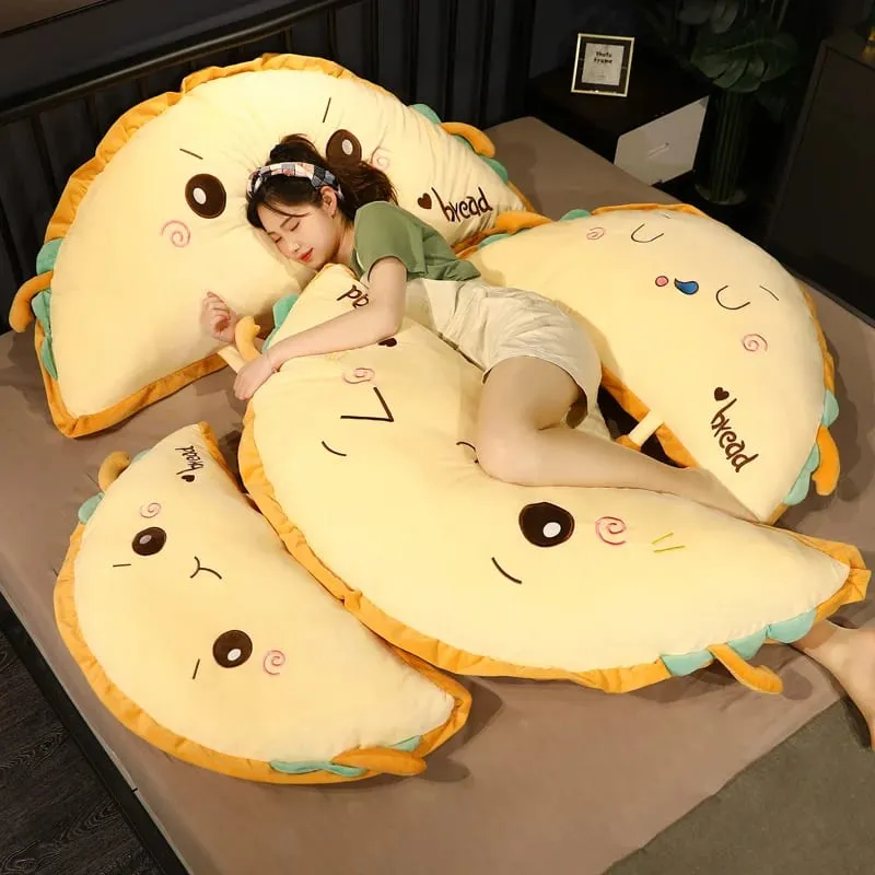 Food Semicircle Toast Cake Plush Toy Cute Bread Stuffed Doll Soft Nap Sleep Pillow Sofa Bed Cushion Creative Birthday Gift 95cm — image 8