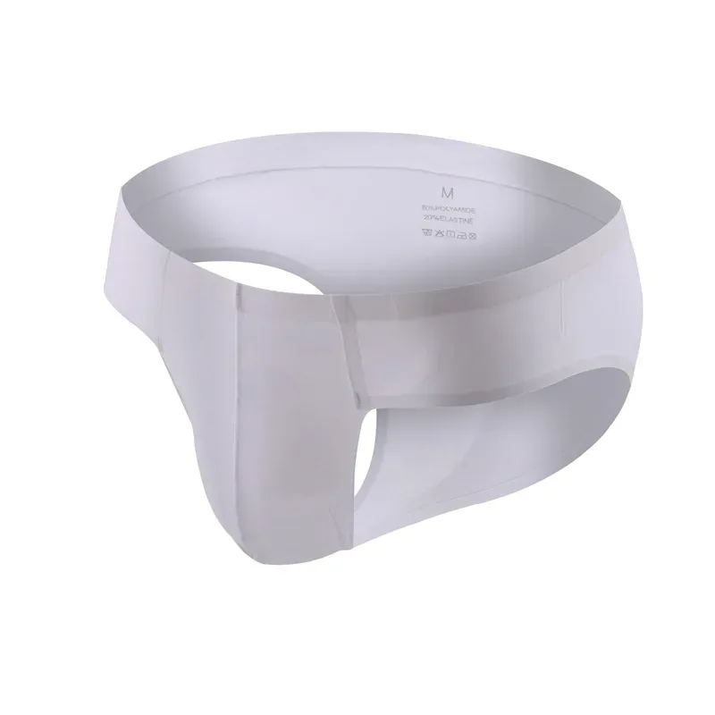 New Mens Elastic Seamless Briefs Shorts Underwear Ultra-Thin Breathable Briefs Cueca Ice Silk Seamless Low Waist Soft Underpants — image 13