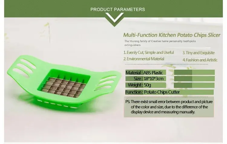 Stainless Steel Vegetable Potato Slicer Cutter Chopper Chips Making Tool Potato Cutting Fries Tool Kitchen Accessories E#CH — image 7