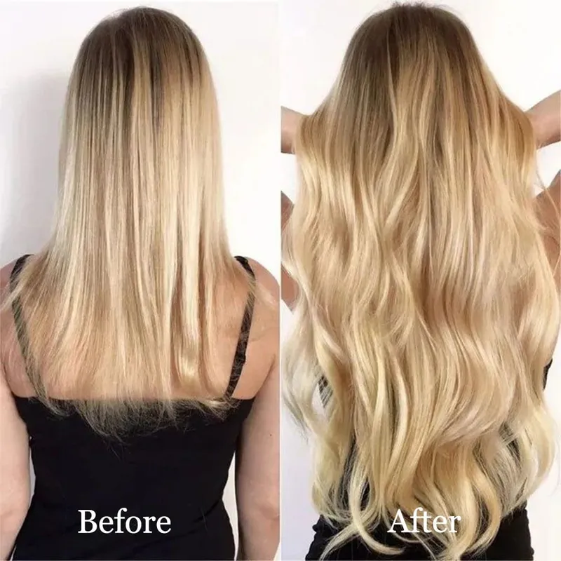 Synthetic No Clip Wave Hair Extensions Hidden Secret False Hairpiece One Piece Fish Line Fake Hair Piece — image 8