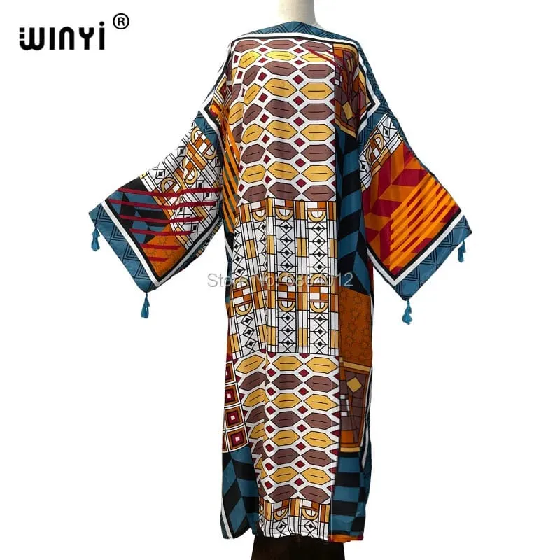 Cotton Robe Femme Hiver Платье Elegant Long Sleeve Мусульманские Комплекты Splicing Stripe Print Female Dresses Vestdios Abaya — image 53