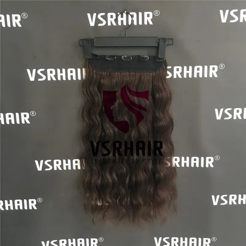 VSR Clip Hair Wave One Piece Pure Natural Human Hair Extensions Easy Do European Quality Clip In One Piece