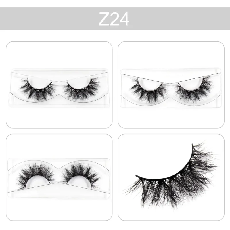 Makeup Lashes 3D Mink Eyelashes Wispy Volume False Lashes Dramatic Lash Natural Fuffy Lashes Full Finish Glamorous Eye — image 29