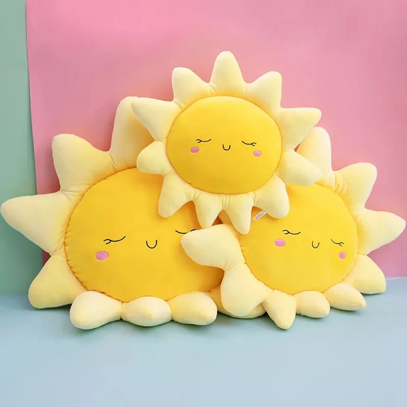 Cute Sun Cloud Plush Pillow Stuffed Soft Creative Plush Sun Cloud Toy Car Pillow Home Decor Kids Toys — image 3