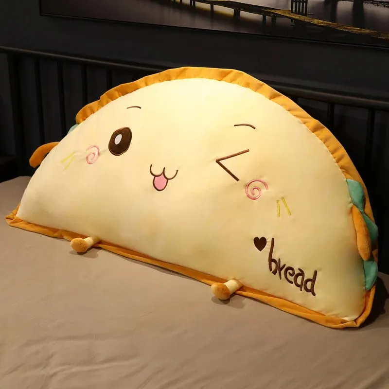 Food Semicircle Toast Cake Plush Toy Cute Bread Stuffed Doll Soft Nap Sleep Pillow Sofa Bed Cushion Creative Birthday Gift 95cm — image 5
