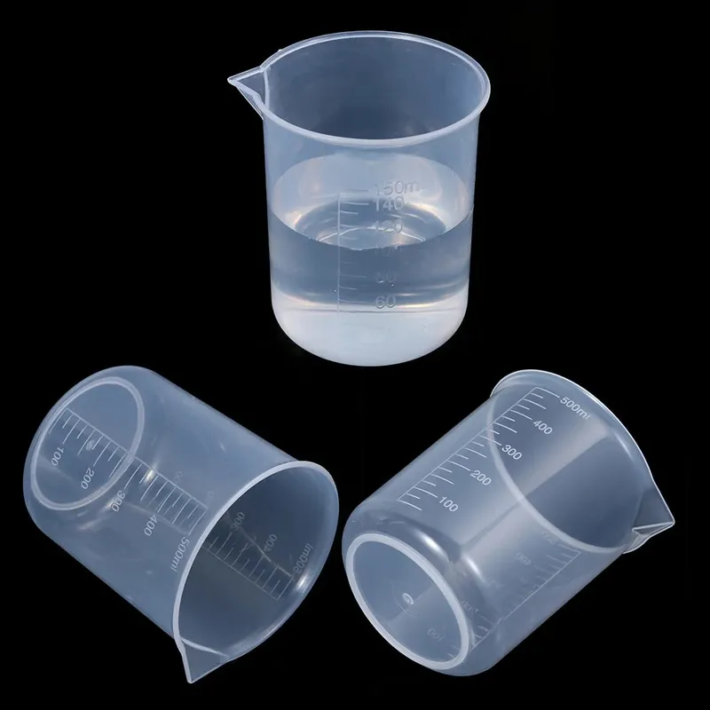 Measuring Cup Transparent Plastic Laboratory Beaker Graduated Liquid Jug Cup Kitchen Baking Cooking Measurement Scale Container — image 5