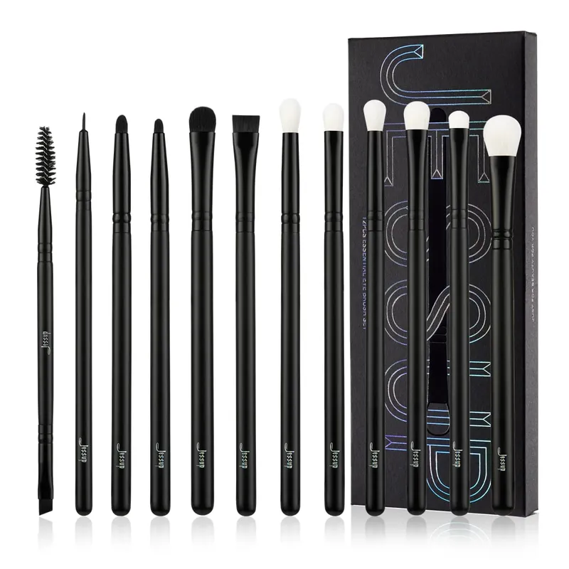 Jessup Makeup Brushes Set 10pcs Makeup Brush Natural-Synthetic Powder Foundation Eyeshadow Eyeliner Concealer Blush Eyebrow T323