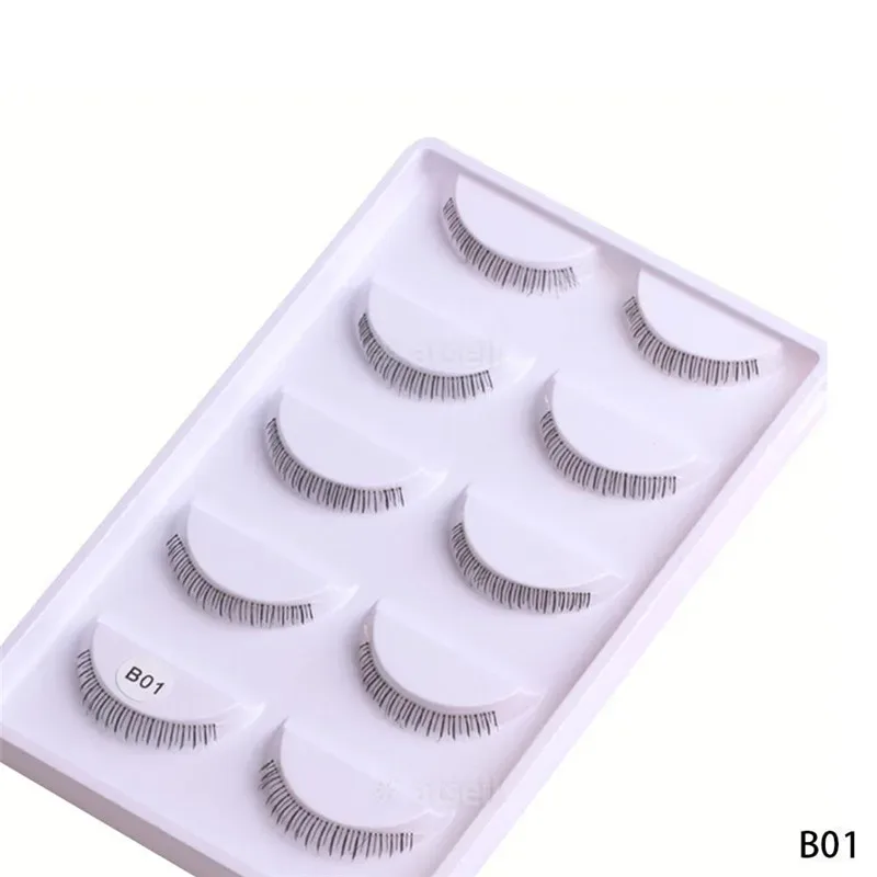 5 Pairs Lower Eyelashes Pack 8 Different Styles Under Eye Lashes Soft Lower Eyelashes 100% Handmade Clear Band Bottom Lashes