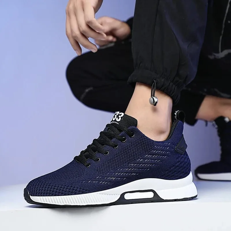 Kasut Lif Saiz Besar Lelaki Sneakers Kasut Mentinggikan Ketinggian Menambah Sol Kasut 6CM Lelaki Kehidupan Seharian Kasut Meningkatkan Ketinggian — image 7