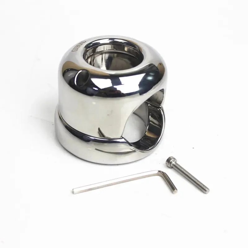 9 Sizes Stainless Steel Scrotum Bondage Ring Weight Bearing Pendants Penis Restraint Testicle Lock Ring Sex Toys for Men BB-246 — image 5